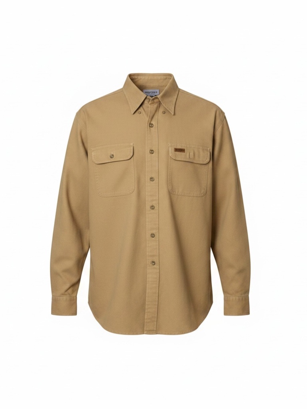 Carhartt Men's Long-Sleeve Button-Down Work Shirt - Tan